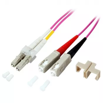 Techly SC/LC daugiamodis 50/125 OM4 15m šviesolaidinis kabelis ILWL D5-SCLC-150/OM4