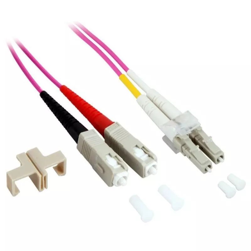 Techly SC/LC daugiamodis 50/125 OM4 20m šviesolaidinis kabelis, 20 m, OM4, SC, LC