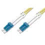 EFB Elektronik O0350.20 dupleksinis šviesolaidinis jungiamasis kabelis LC-LC 9/125 µm OS2 LSZH, 20 m, geltonas