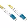 EFB Elektronik O0350.20 dupleksinis šviesolaidinis jungiamasis kabelis LC-LC 9/125 µm OS2 LSZH, 20 m, geltonas