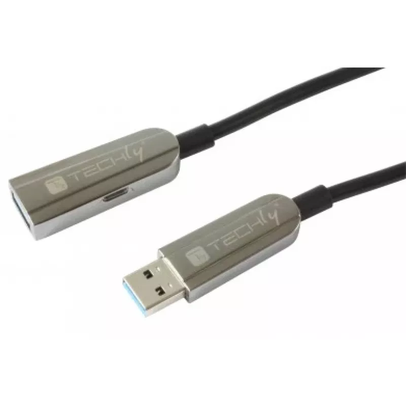 Techly ICOC U3AMF-HY-020 USB laidas USB 3.2 Gen 1 (3.1 Gen 1) 20 m USB A juodas
