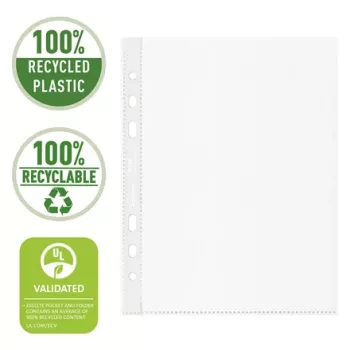 Esselte Recycle kišenė A5, 150 x 210 mm, skaidri, polipropilenas