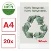 Esselte Recycle kišeninis aplankas A4, 210 x 297 mm, skaidrus, polipropilenas, 0,07 mm