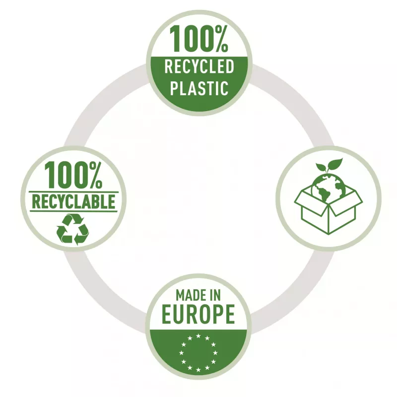 Esselte Recycle kišeninis aplankas A4, 210 x 297 mm, skaidrus, polipropilenas, 0,07 mm