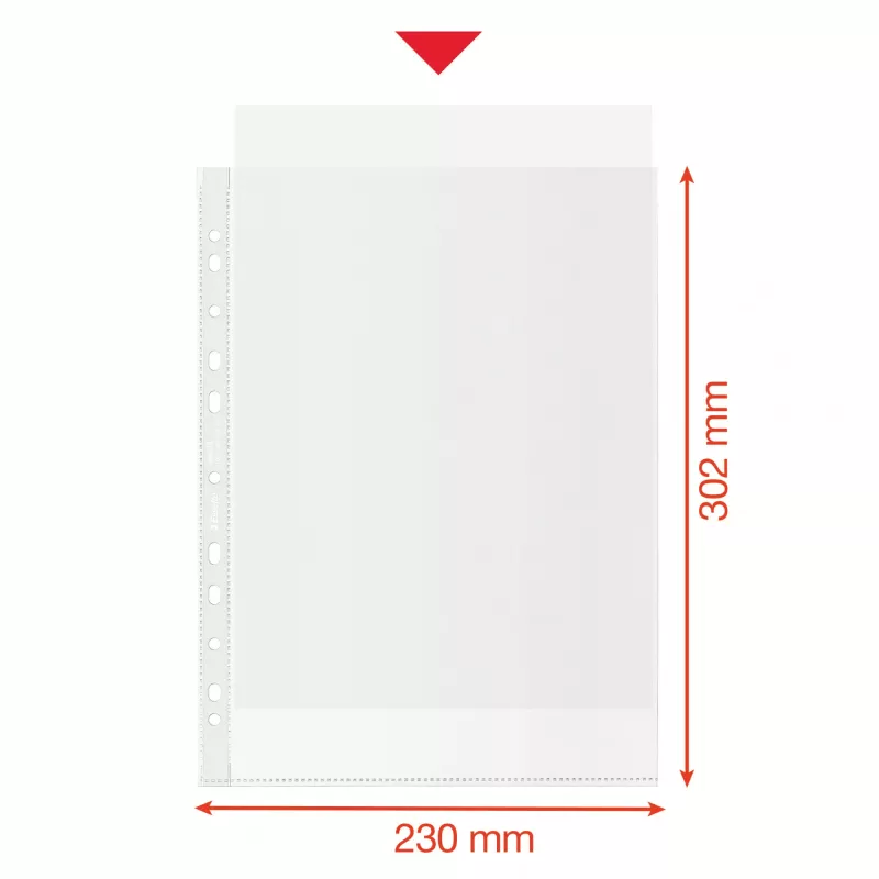 Esselte Recycle kišeninis aplankas A4, 210 x 297 mm, skaidrus, polipropilenas, 0,07 mm