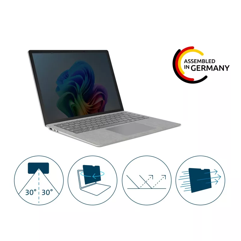 Kensington privatumo filtro ekranui 2 krypčių nuimamas, skirtas Surface Laptop 7 13,8 colio