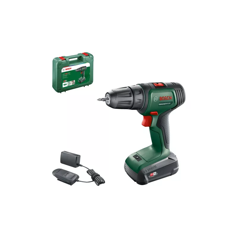 Bosch UniversalDrill 18V 1450 aps/min 1,2 kg juodas, žalias gręžtuvas