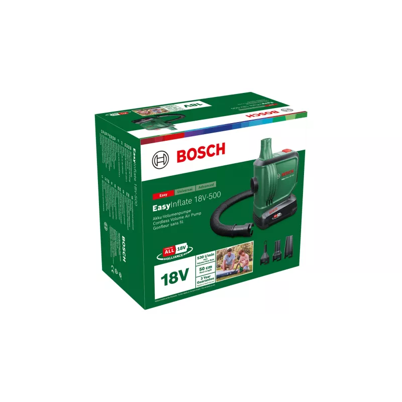 Bosch EasyInflate 18V-500 elektrinis siurblys 0,03 bar 530 l/min