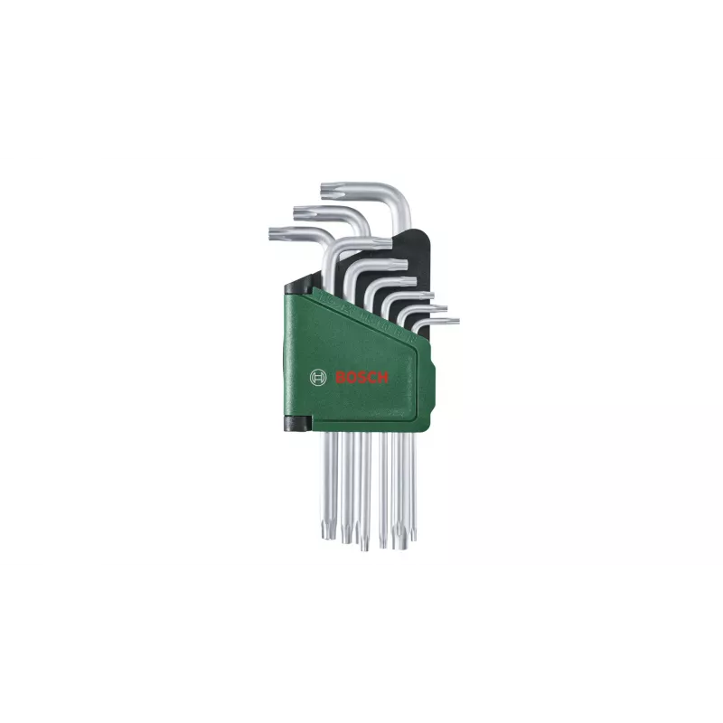 Bosch 1 600 A02 Z9C L-torx raktų rinkinys, TX8–TX40, 9 vnt., 69 mm