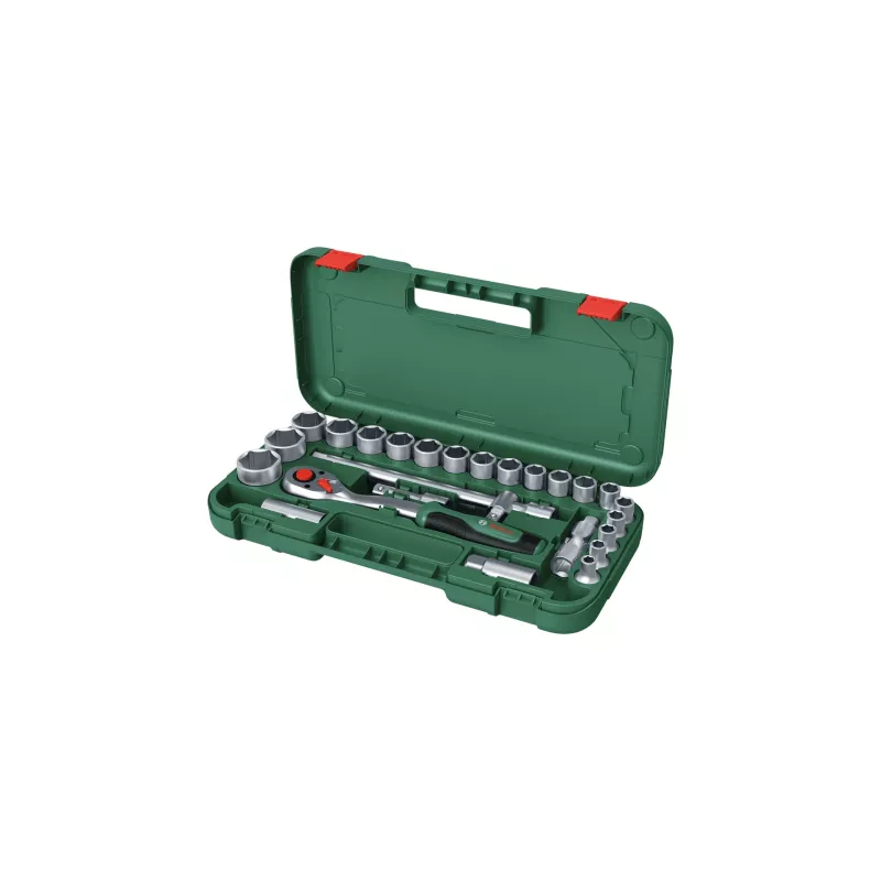 „Bosch“ 1600A02Z9F 1/2 in. su terkšle ir galvučių rinkinys, 25 vnt., žalias