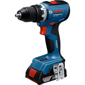 Bosch GSR 18V-65 Professional akumuliatorinis gręžtuvas-suktuvas 2100 RPM, 1,06 kg, juoda, mėlyna