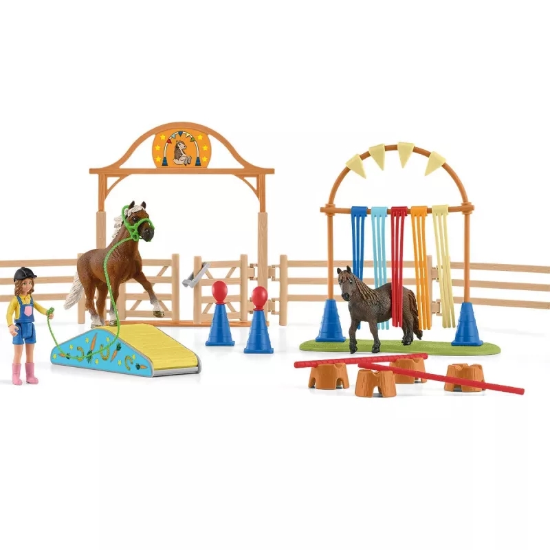 Schleich Pony Agility treniruotės rinkinys, įvairiaspalvis, plastikinis