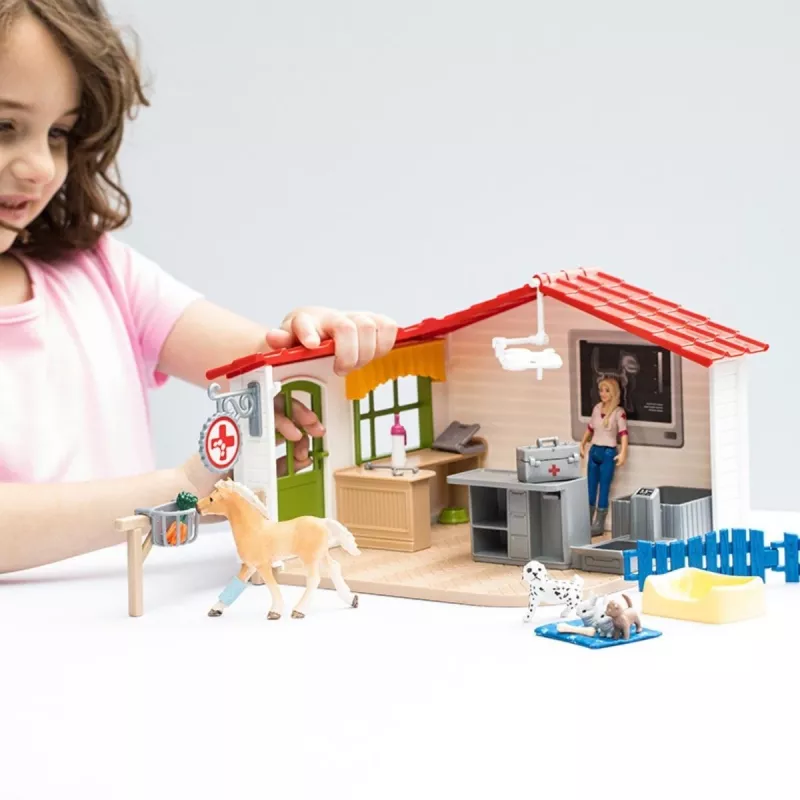 schleich Veterinarijos praktika su gyvūnais, Ūkis, Ūkio gyvūnai / ūkio žaislai, 3 m., Įvairiaspalvis