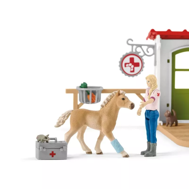 schleich Veterinarijos praktika su gyvūnais, Ūkis, Ūkio gyvūnai / ūkio žaislai, 3 m., Įvairiaspalvis