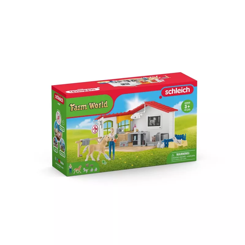 schleich Veterinarijos praktika su gyvūnais, Ūkis, Ūkio gyvūnai / ūkio žaislai, 3 m., Įvairiaspalvis