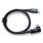 Ochno USB-C laidas, juodas, 0,7 m, kampuotas, USB 3.2 Gen 2, 10 Gbit/s, baltas