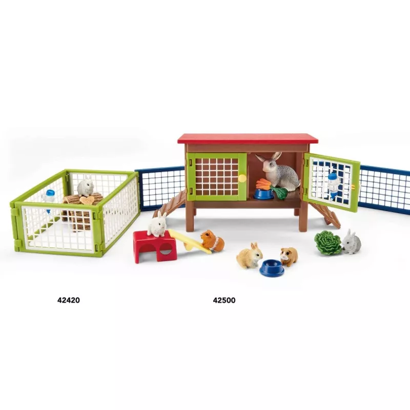 Triučių ir jūrų kiaulyčių namelis Schleich FARM WORLD 42500