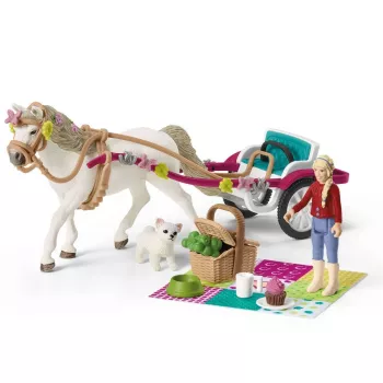 Schleich HORSE CLUB Mažas vežimėlis didžiajam žirgų šou