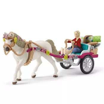 Schleich HORSE CLUB Mažas vežimėlis didžiajam žirgų šou
