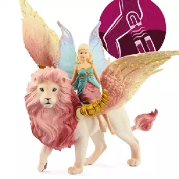 Schleich BAYALA Fėja Skrydyje ant Sparnuoto Liūto
