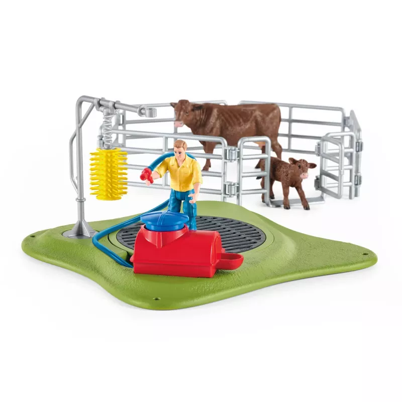 Schleich FARM WORLD Happy Cow Wash rinkinys