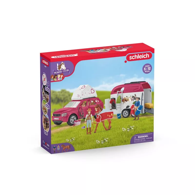 Schleich HORSE CLUB Žirgų nuotykių komplektas su automobiliu ir priekaba