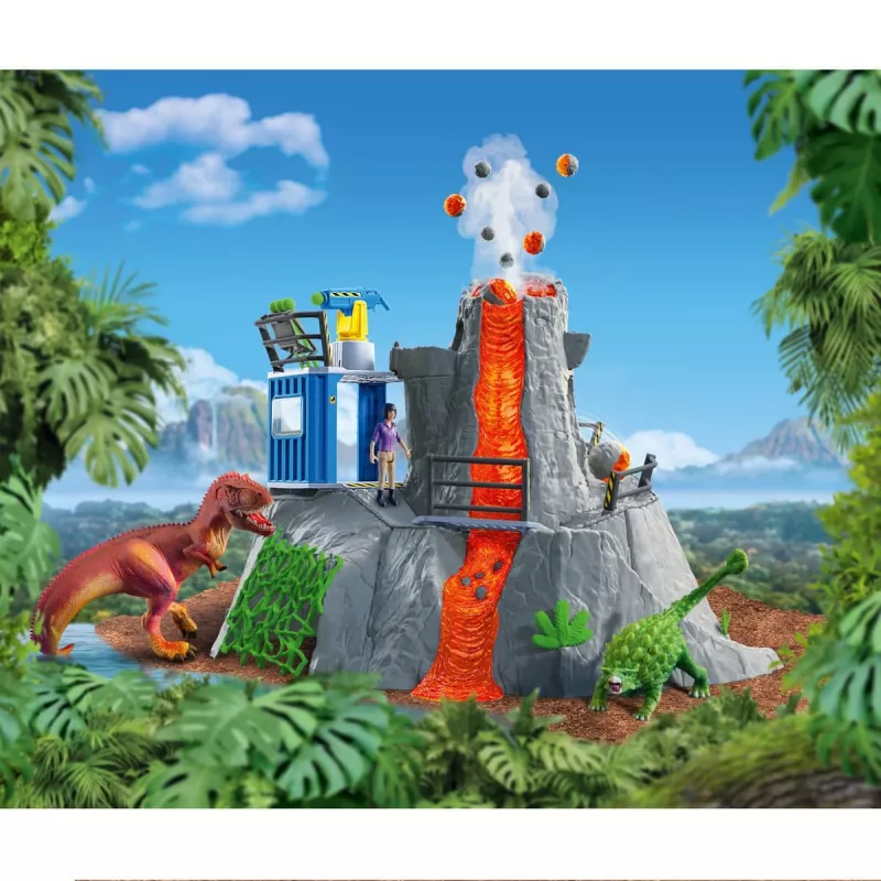 Schleich Dinosaurs Ugnikalnio Ekspedicijos Bazinė Stovykla Įvairiaspalvė 42564