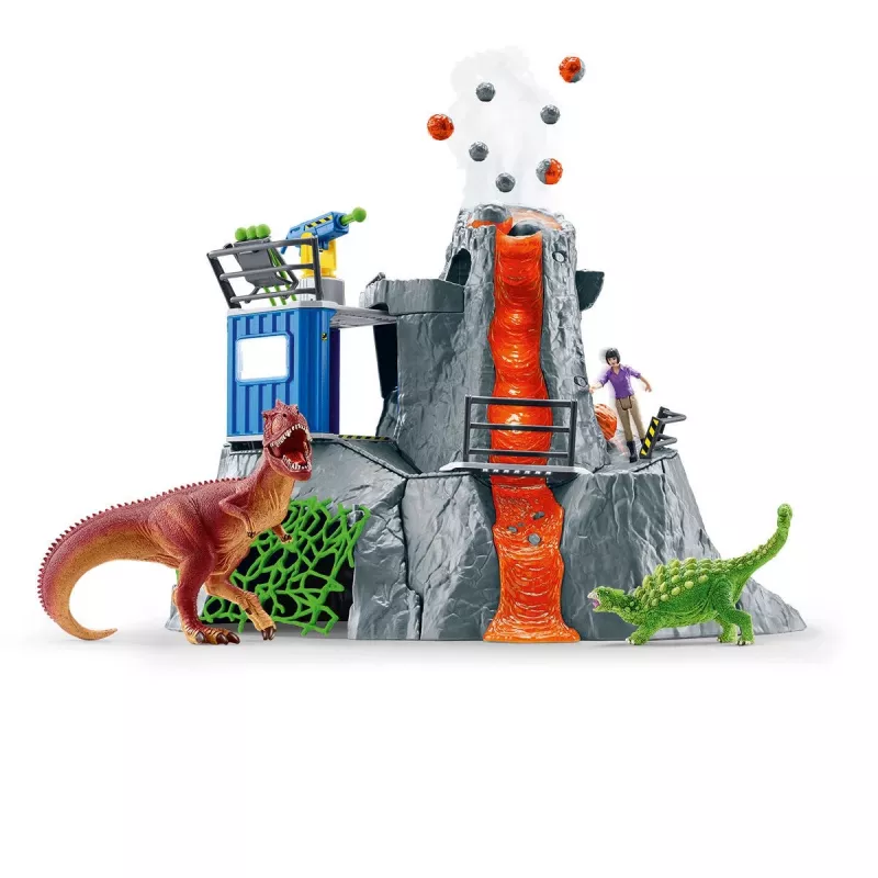 Schleich Dinosaurs Ugnikalnio Ekspedicijos Bazinė Stovykla Įvairiaspalvė 42564