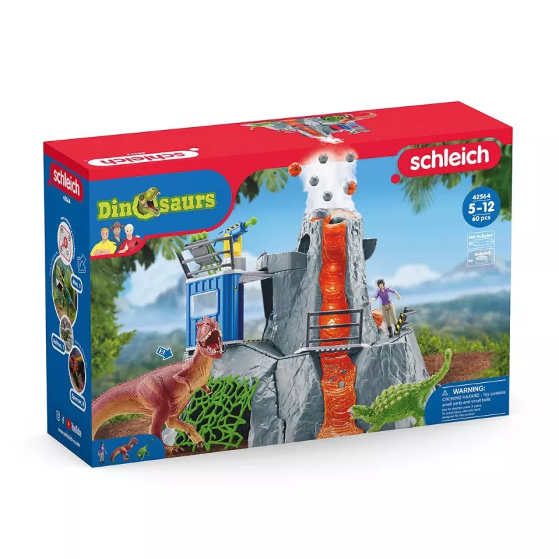 Schleich Dinosaurs Ugnikalnio Ekspedicijos Bazinė Stovykla Įvairiaspalvė 42564