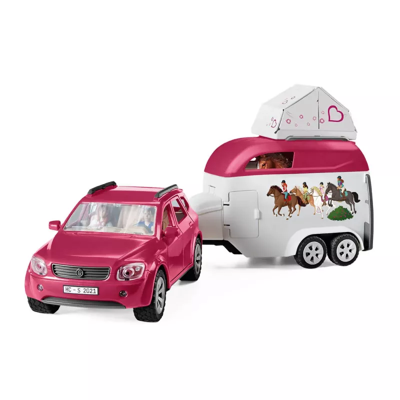 schleich HORSE CLUB Žirgo nuotykiai su automobiliu ir priekaba