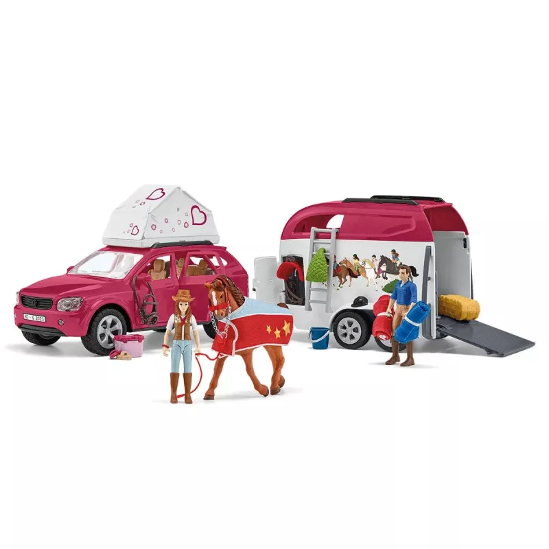 schleich HORSE CLUB Žirgo nuotykiai su automobiliu ir priekaba