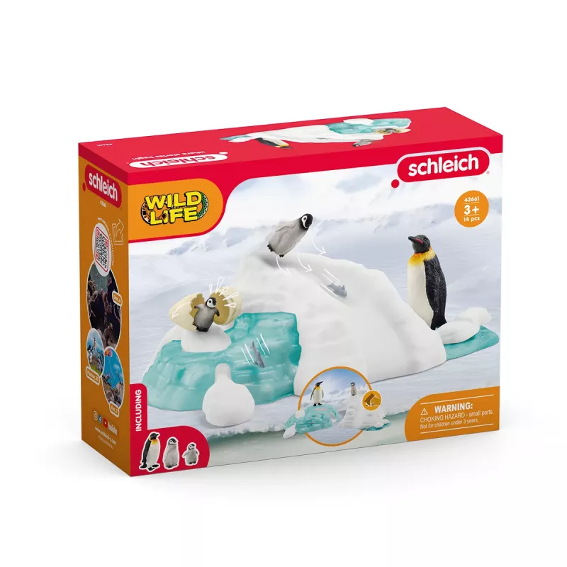 Žaislinė figūrėlė Schleich Pingvinų šeimos pramogos įvairiaspalvė 42661