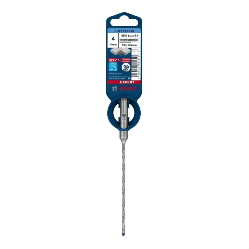 Gręžtuvas Bosch SDS plus-7X 4mm 165mm 1 vnt