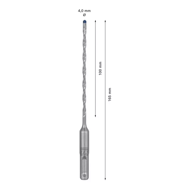 Gręžtuvas Bosch SDS plus-7X 4mm 165mm 1 vnt