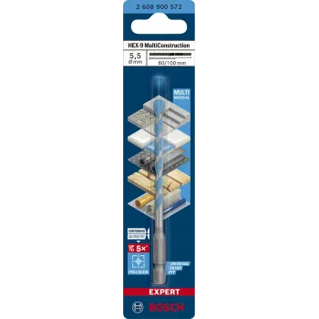 Bosch EXPERT HEX-9 2608900572 daugiafunkcis grąžtas 5,5 mm skersmens, 60 mm darbinio ilgio