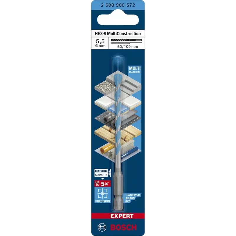 Bosch EXPERT HEX-9 2608900572 daugiafunkcis grąžtas 5,5 mm skersmens, 60 mm darbinio ilgio