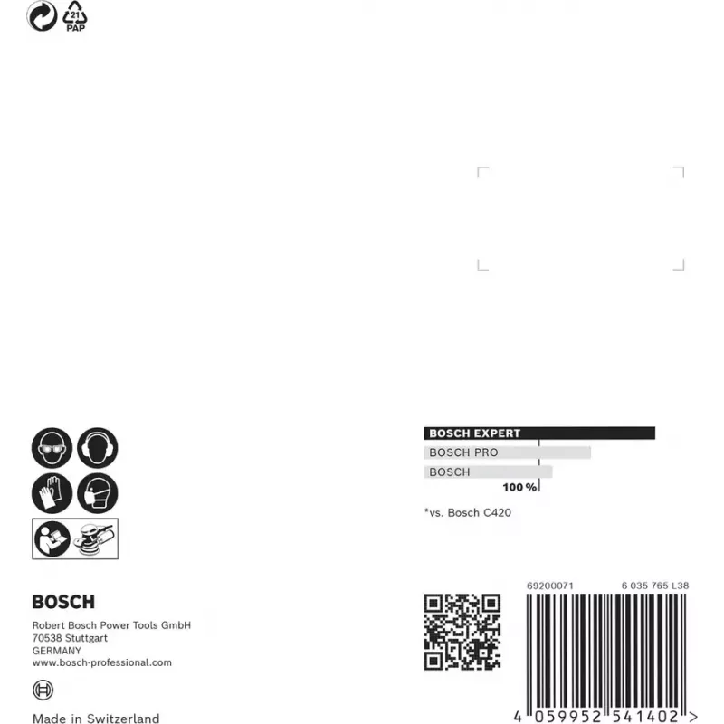 Bosch 2 608 900 812 šlifavimo popierius medienai 125 mm (6 vnt.)