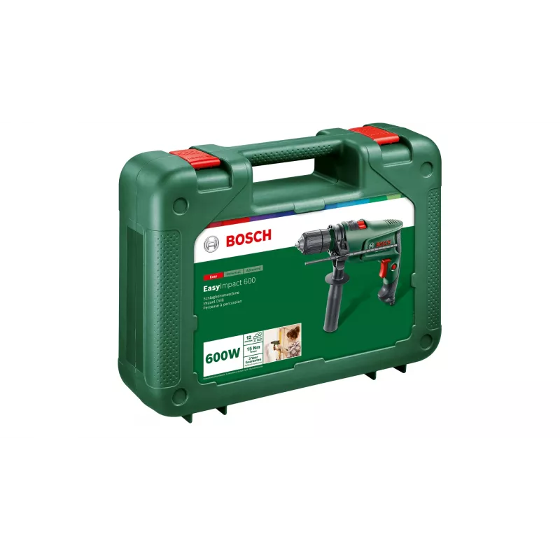 Bosch EasyImpact 600 gręžtuvas 600 W 3000 aps./min. 1,7 kg juoda, žalia