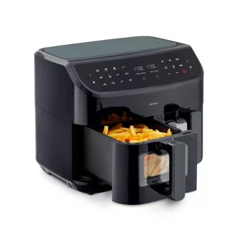 MEDION LIFE P20 Double 8.7 L 2600 W Juoda karšto oro gruzdintuvė su dviem krepšeliais