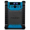 Nešiojamas skaitmeninis radijas MEDION LIFE E65895 (MD 43895) – PLL imtuvas, 10 W RMS, LCD, Bluetooth 10 m, IP54, išorinė antena, juoda/mėlyna
