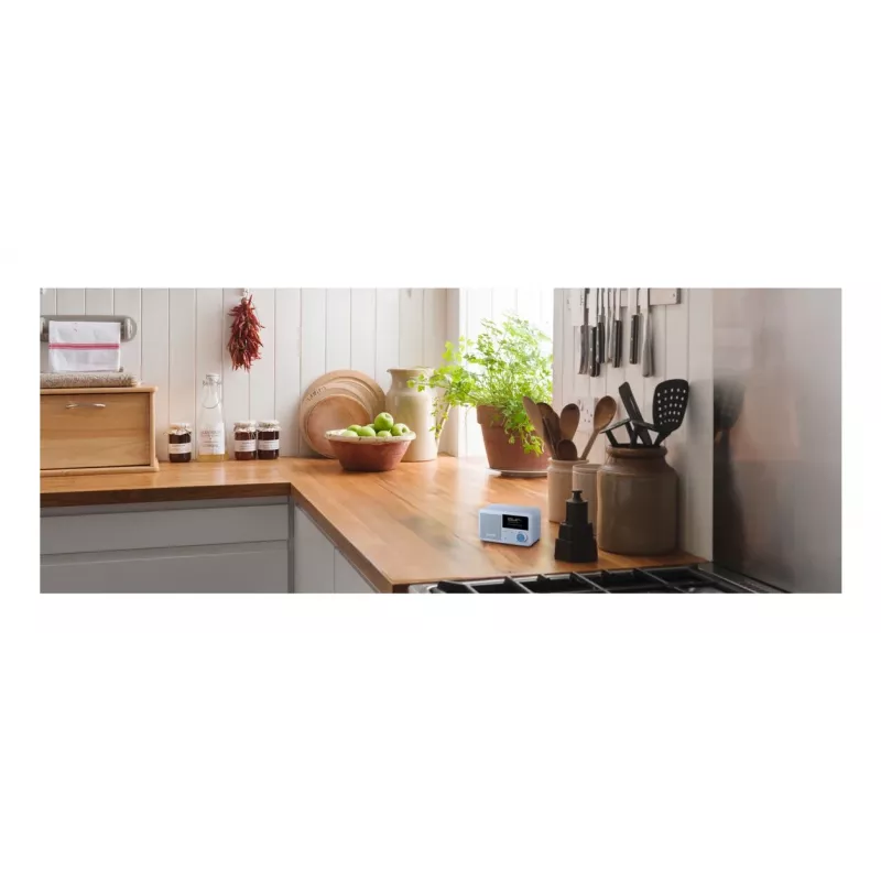 Nešiojamas skaitmeninis radijas MEDION LIFE S66822, DAB+/FM, Bluetooth, USB, AUX, IPX1, akvamarino spalva