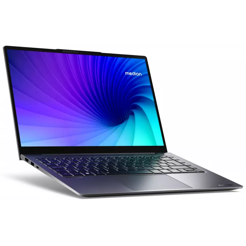 Nešiojamas kompiuteris MEDION SPRCHRGD 14 S1 Elite MD62637 Snapdragon X1E-78-100 35,6 cm (14 colių) WQXGA+ 16 GB LPDDR5-SDRAM 512 GB SSD Wi-Fi 6E (802.11ax) Windows 11 Home JAV anglų Pilka