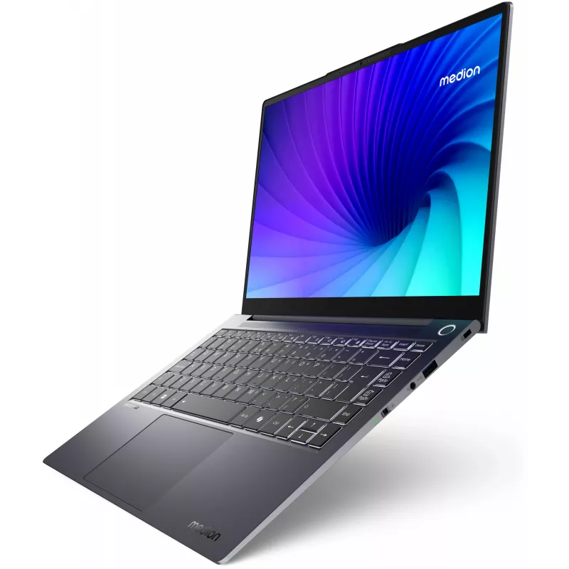 Nešiojamas kompiuteris MEDION SPRCHRGD 14 S1 Elite MD62637 Snapdragon X1E-78-100 35,6 cm (14 colių) WQXGA+ 16 GB LPDDR5-SDRAM 512 GB SSD Wi-Fi 6E (802.11ax) Windows 11 Home JAV anglų Pilka