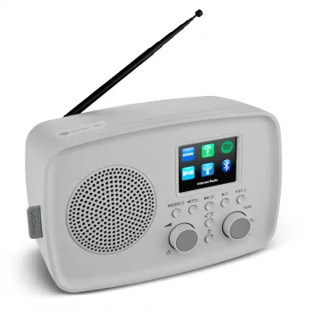 Internetinis radijas MEDION 50078819 – DAB+/FM, Wi‑Fi, 5 W RMS, 2,4 colio TFT ekranas, pilka, su Spotify