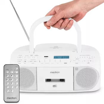 Asmeninis radijo imtuvas MEDION 50079330 – DAB+/FM/PLL, 6 W RMS, LCD ekranas, Bluetooth 10 m, 3,5 mm ausinės