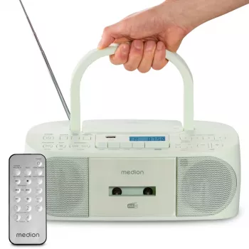 Radijas MEDION 50079334 Personal DAB+ FM PLL, LCD ekranas, Bluetooth 10 m, 6 W RMS, 3,5 mm
