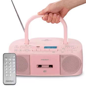 Asmeninis radijas MEDION 50079336 – DAB+ FM PLL imtuvas, LCD ekranas, Bluetooth 10 m, 6 W RMS, 3,5 mm išvestis