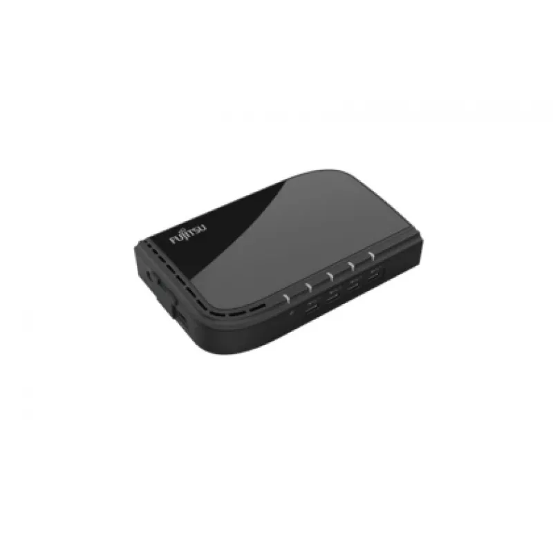 Fujitsu S26391-F6099-L404 USB 3.2 Gen 1 Type-C 4 prievadų šakotuvas, juodas