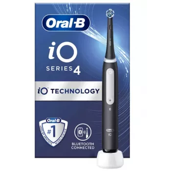 Oral-B iO 4 suaugusiųjų sukamoji dantų šepetėlis Juoda