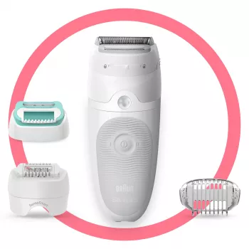 Braun Silk-épil 5 81770430 epiliatorius 28 pincetai Baltas